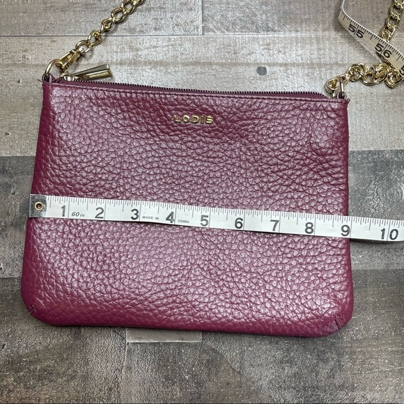 Lodis Burgundy Leather Multi Way Shoulder Bag - Picture 8 of 14